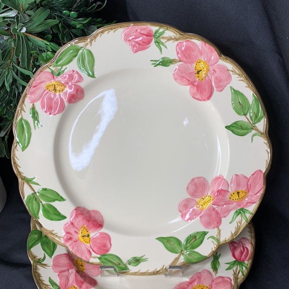 Set of 2 VTG Franciscan DESERT ROSE 10 1/2โ dinner plates 1953 to 1958 design - Picture 2 of 10